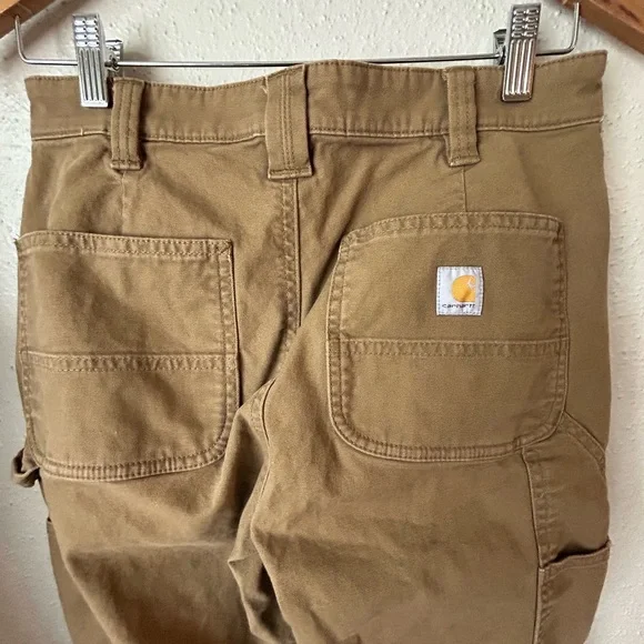 Carhartt Women’s Loose Fit Tan Cargo Canvas Pants SZ 2 - Picture 5 of 11